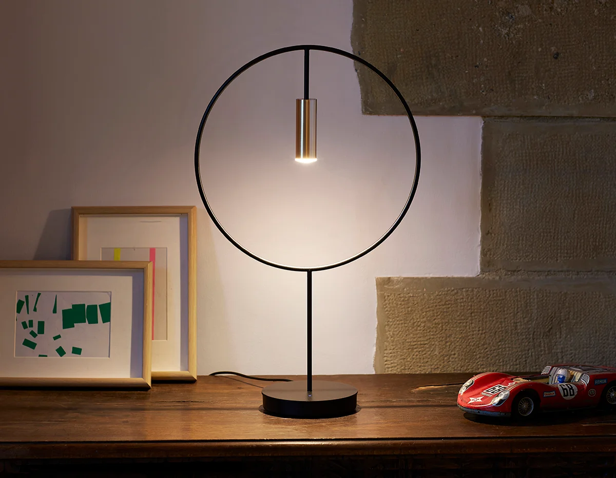 Estiluz - Revolta Table Lamps - 3637 - 26 Black - 61 Satin Gold