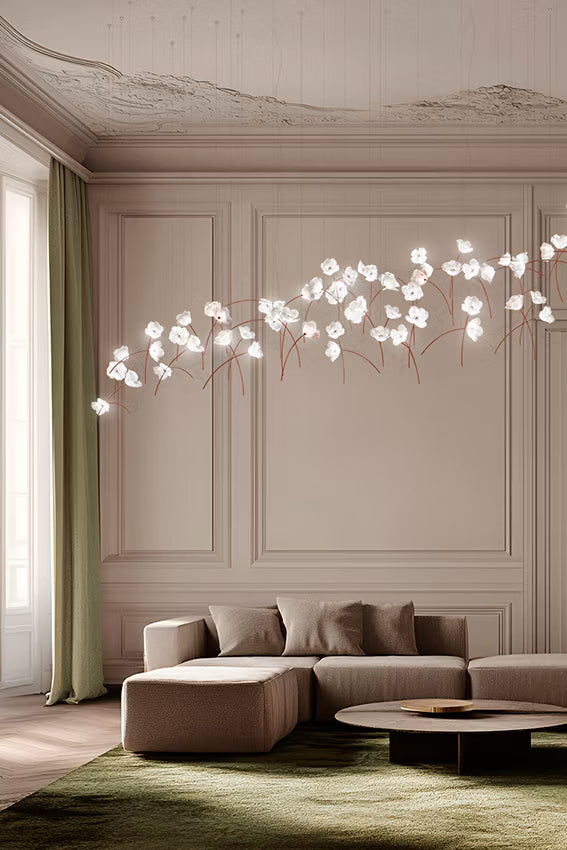 Slamp - Poppy Suspension 7 Light Free-standing - 2700 Kelvin - Prisma/Red