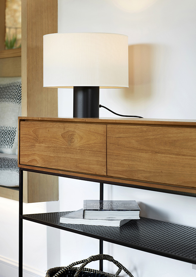 Estiluz - Cyls Table Lamps - 3906P - 26 Black - 27 White Pearl