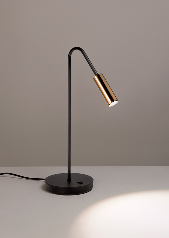 Estiluz - Volta Table Lamps - 3537 - 26 Black - 61 Satin Gold