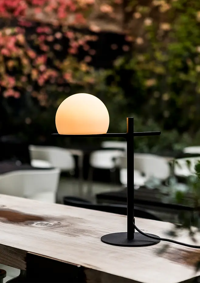 Estiluz - Circ Table Lamps - 3728X - Outdoor - 26 Black