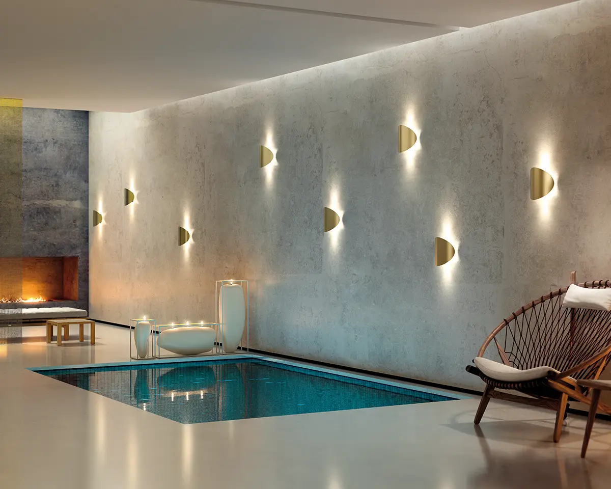Estiluz - Lune Wall Lights - 3370 - Indoor - 61 Satin Gold