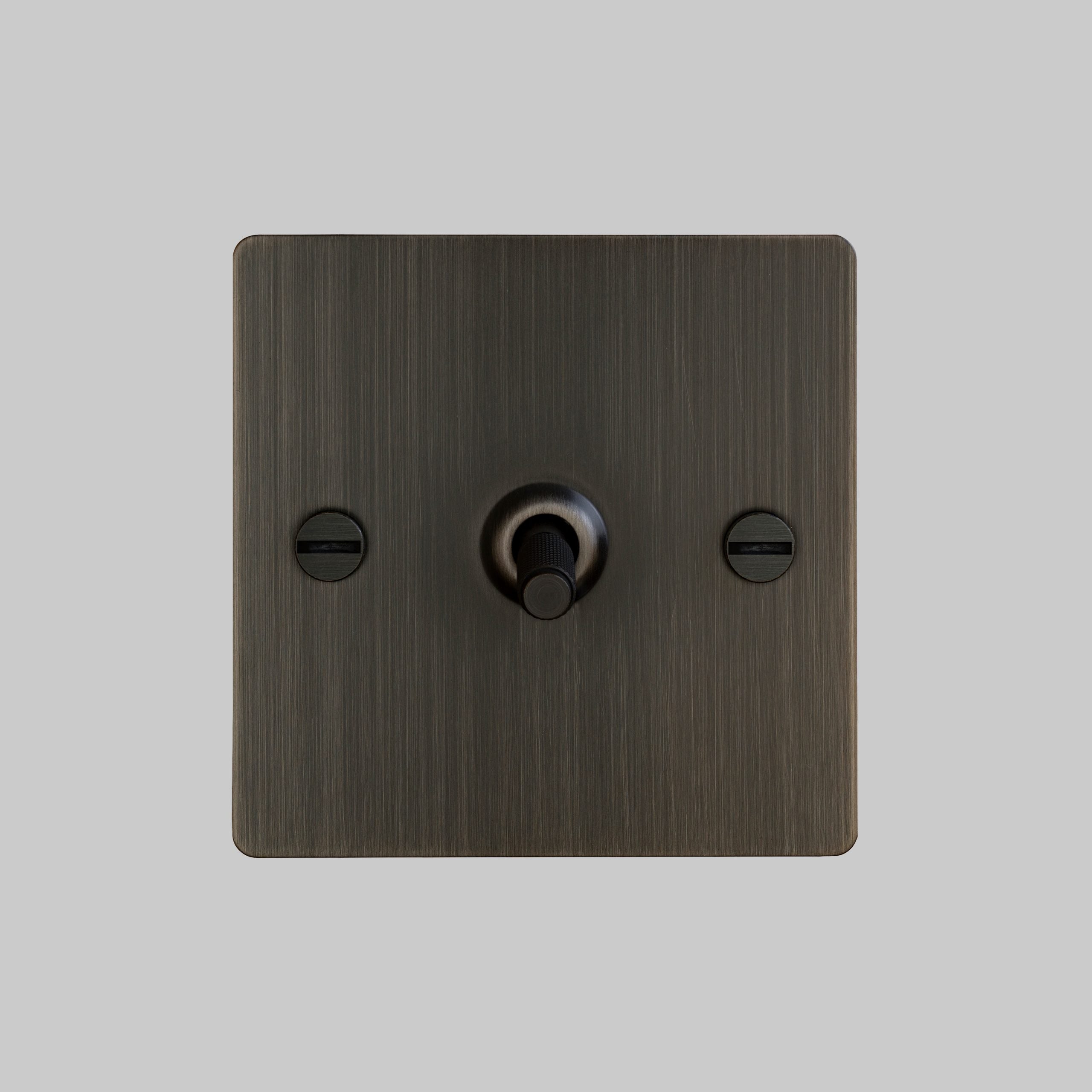 Buster & Punch 1G Intermediate Toggle Switch - Smoked Bronze Plate - Smoked Bronze Screws