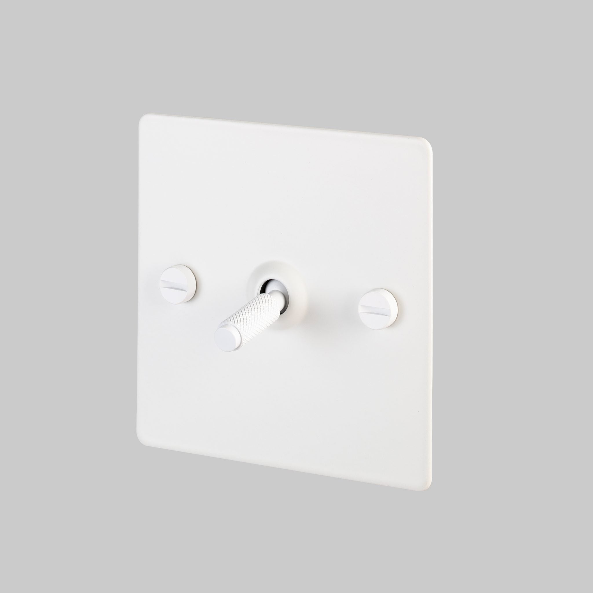 Buster & Punch 1G Intermediate Toggle Switch - White Plate - White Screws