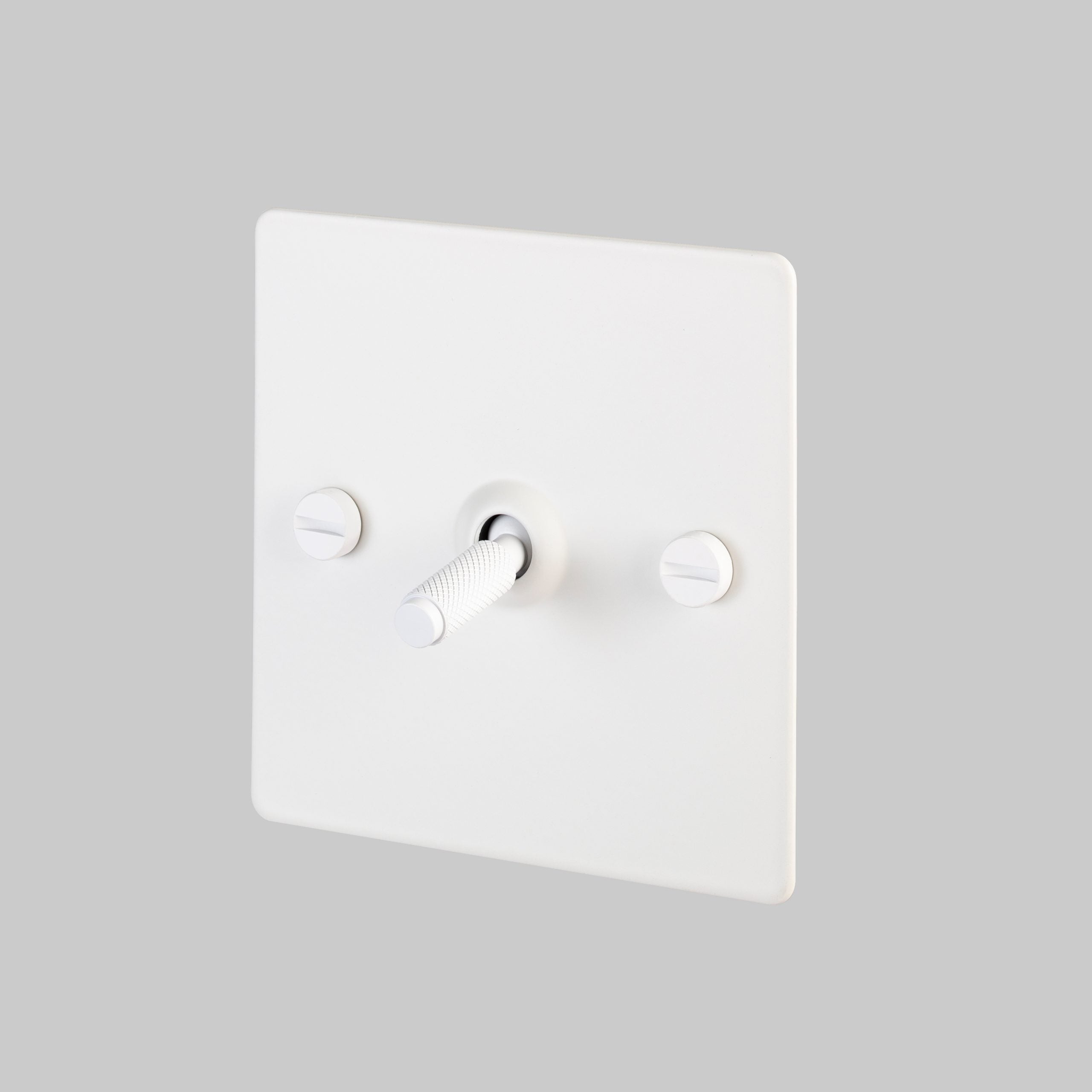 Buster & Punch 1G Intermediate Toggle Switch - White Plate - White Screws