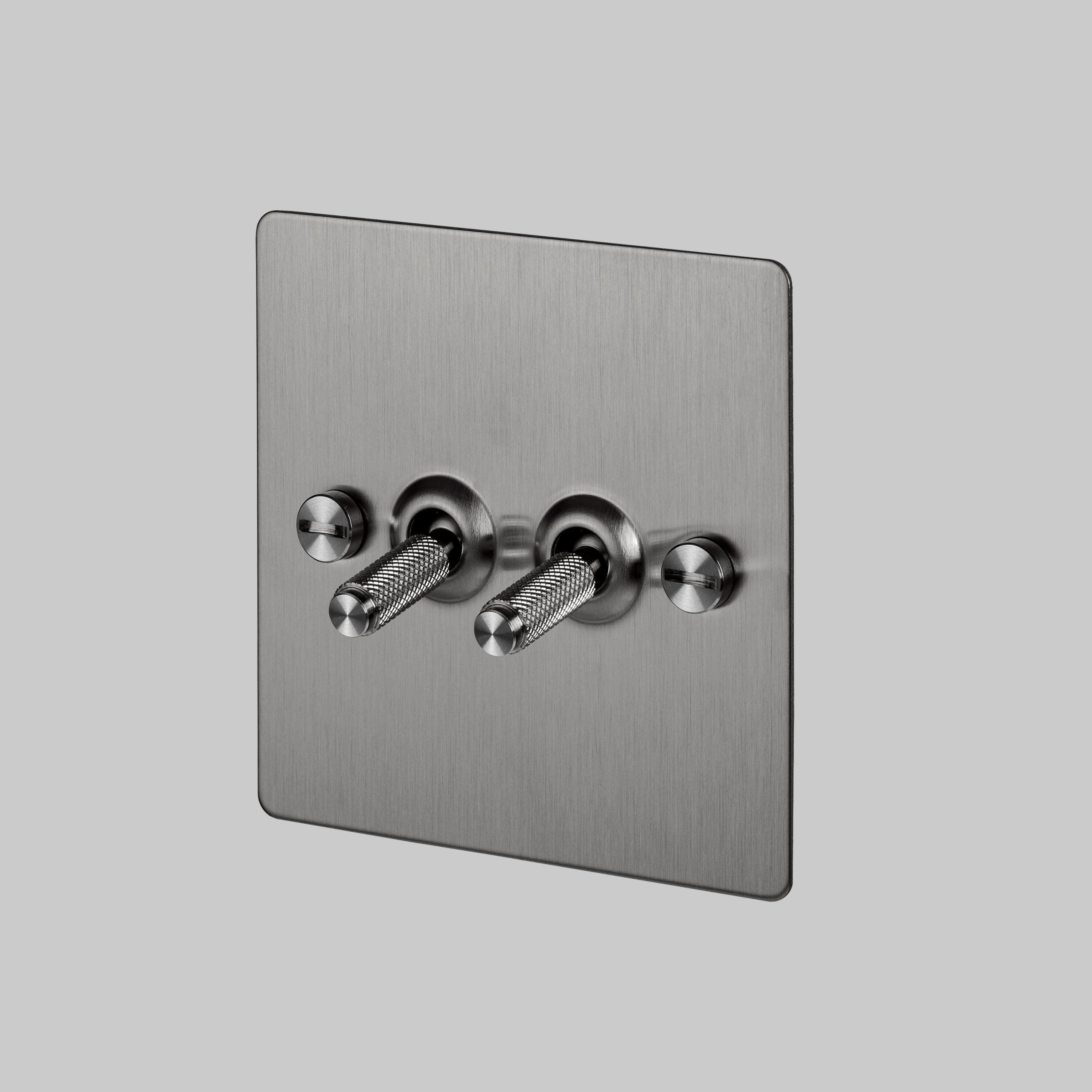 Buster & Punch 2G Toggle Switch - Steel Plate - Steel Screws
