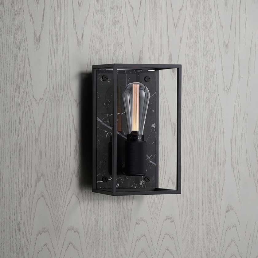 Buster & Punch Caged Wall Light - Medium - Black Marble