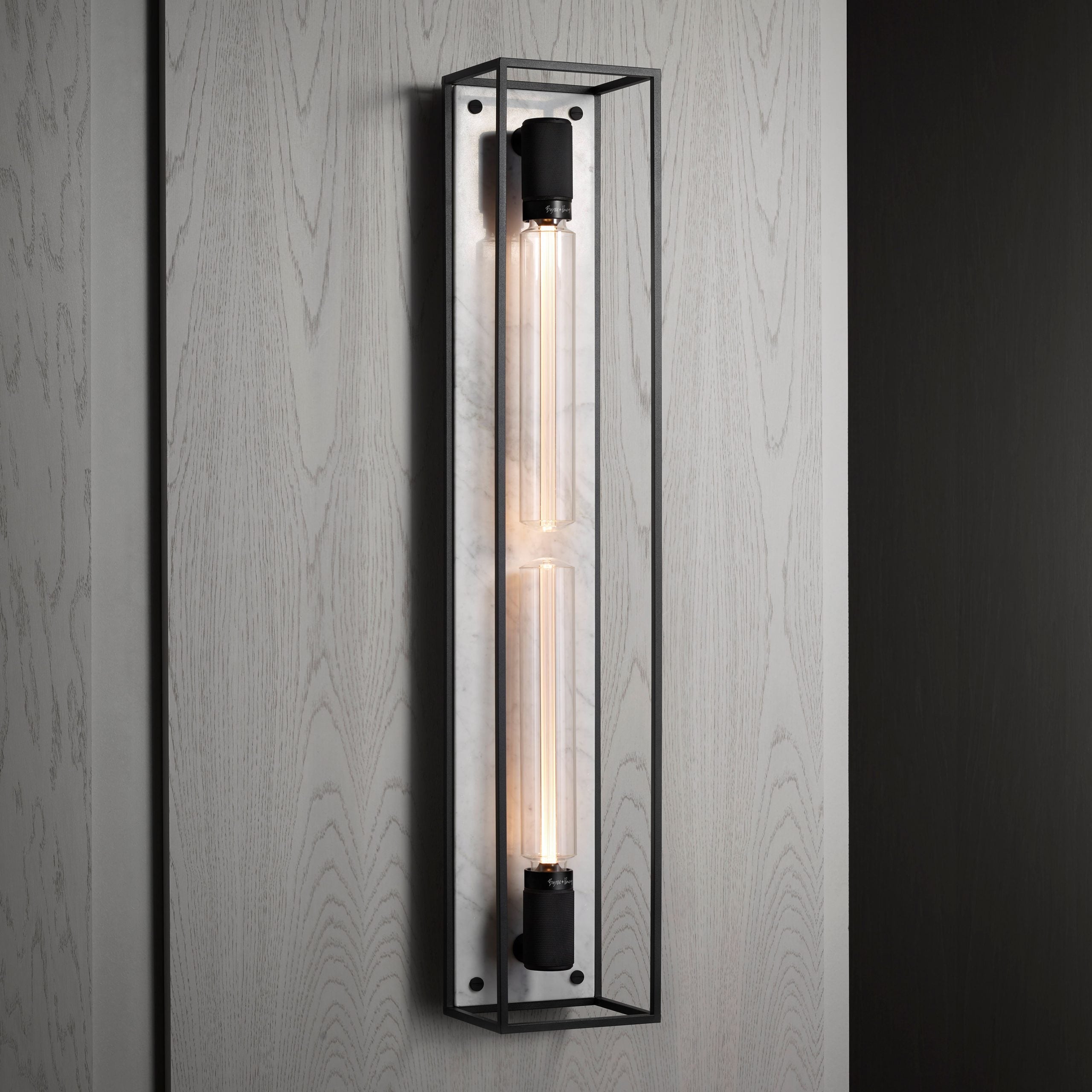 Buster & Punch Caged Wall Light - X-Large - White Marble