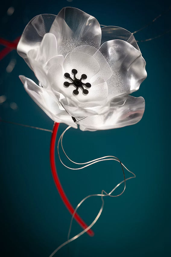 Slamp - Poppy Suspension 14 Light Free-standing - 3000 Kelvin - Prisma/Red