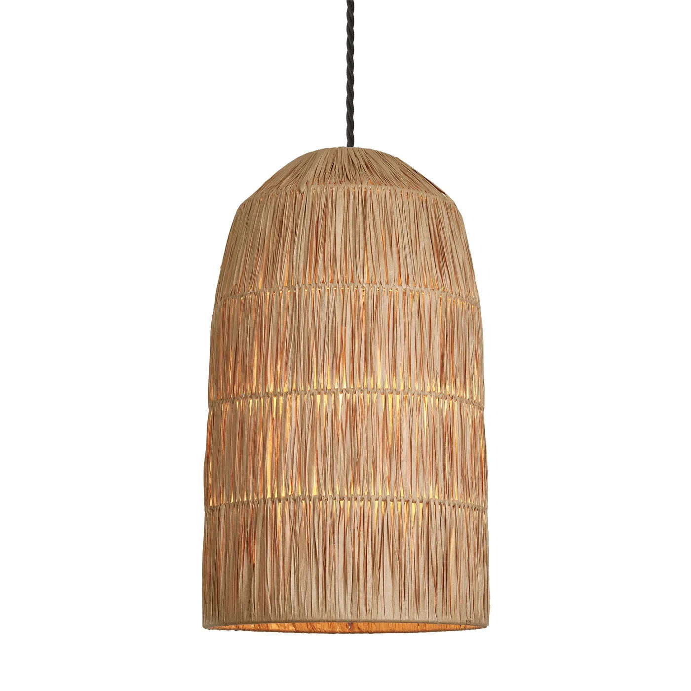 Industville Raffia Ceiling Pendant Cone - 10Inch - Natural