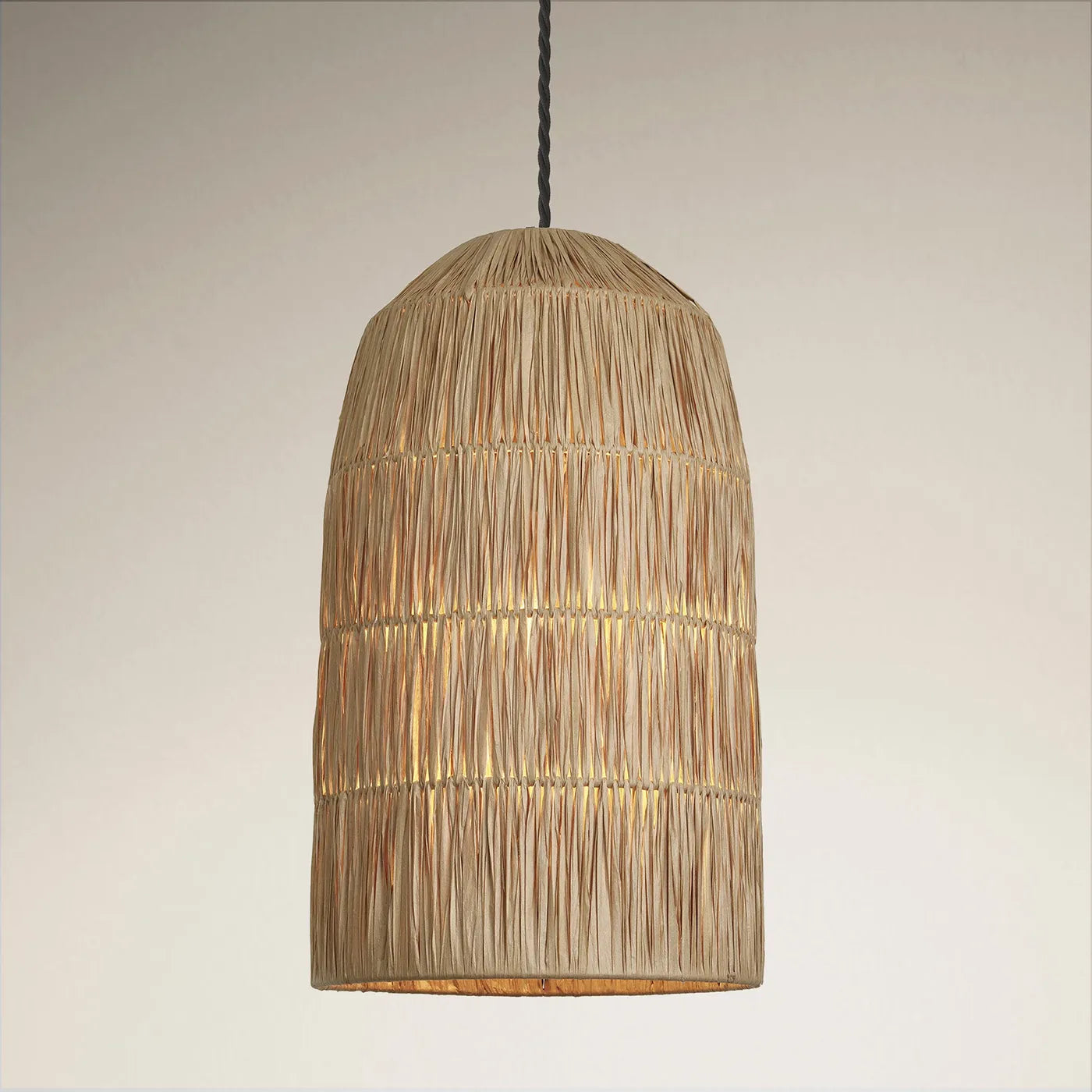 Industville Raffia Ceiling Pendant Cone - 10Inch - Natural