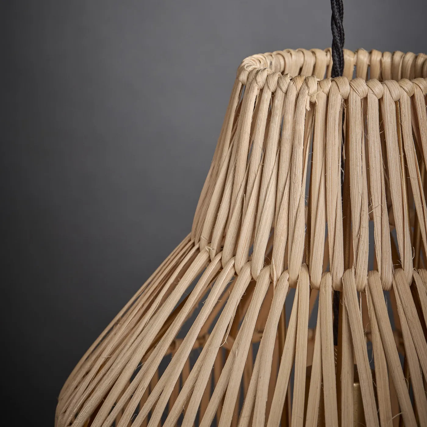 Industville Boho Rattan Ceiling Pendant Vase - 11inch - Natural