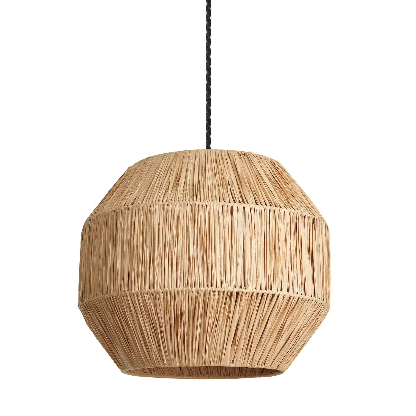Industville Raffia Ceiling Pendant Globe - 16Inch - Natural
