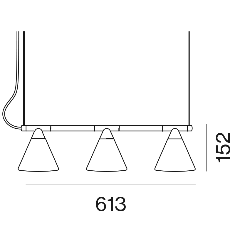 AGO Lighting Probe Pendant Rail Glass Light - Black