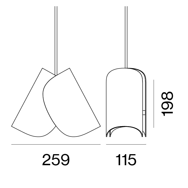 AGO Lighting Flip Pendant Light - Vegan Leather Charcoal