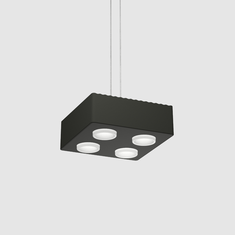 AGO Lighting Domino Pendant Single Light - Charcoal
