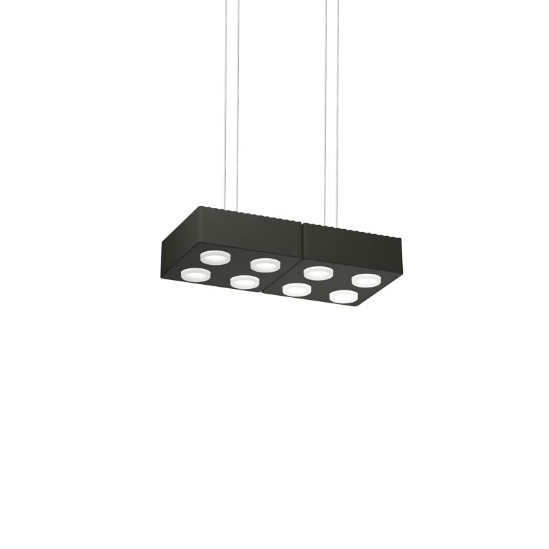 AGO Lighting Domino Pendant Double Light - Charcoal
