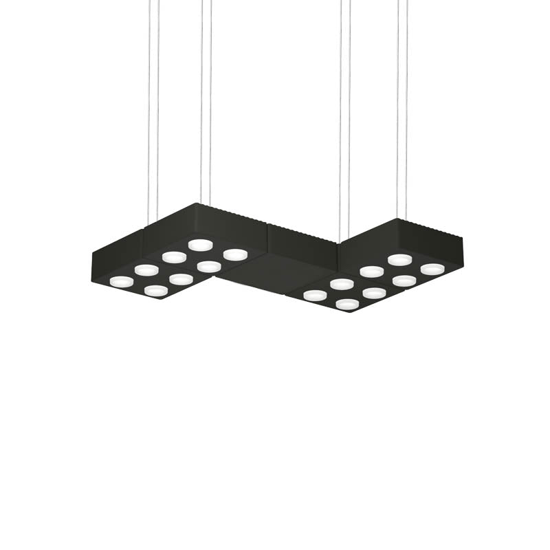 AGO Lighting Domino Pendant Quintet Light - Charcoal