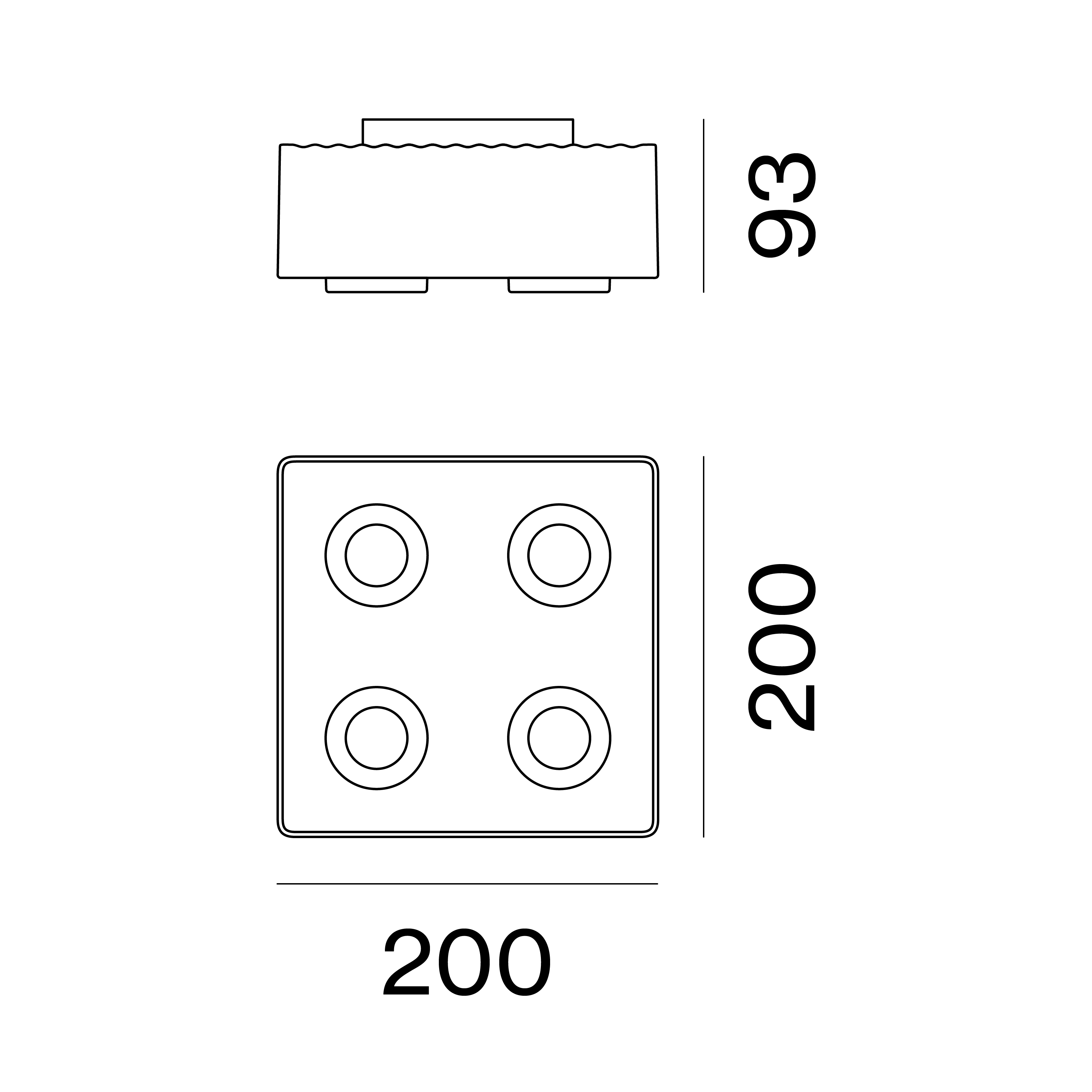 AGO Lighting Domino Ceiling Light - Burgundy