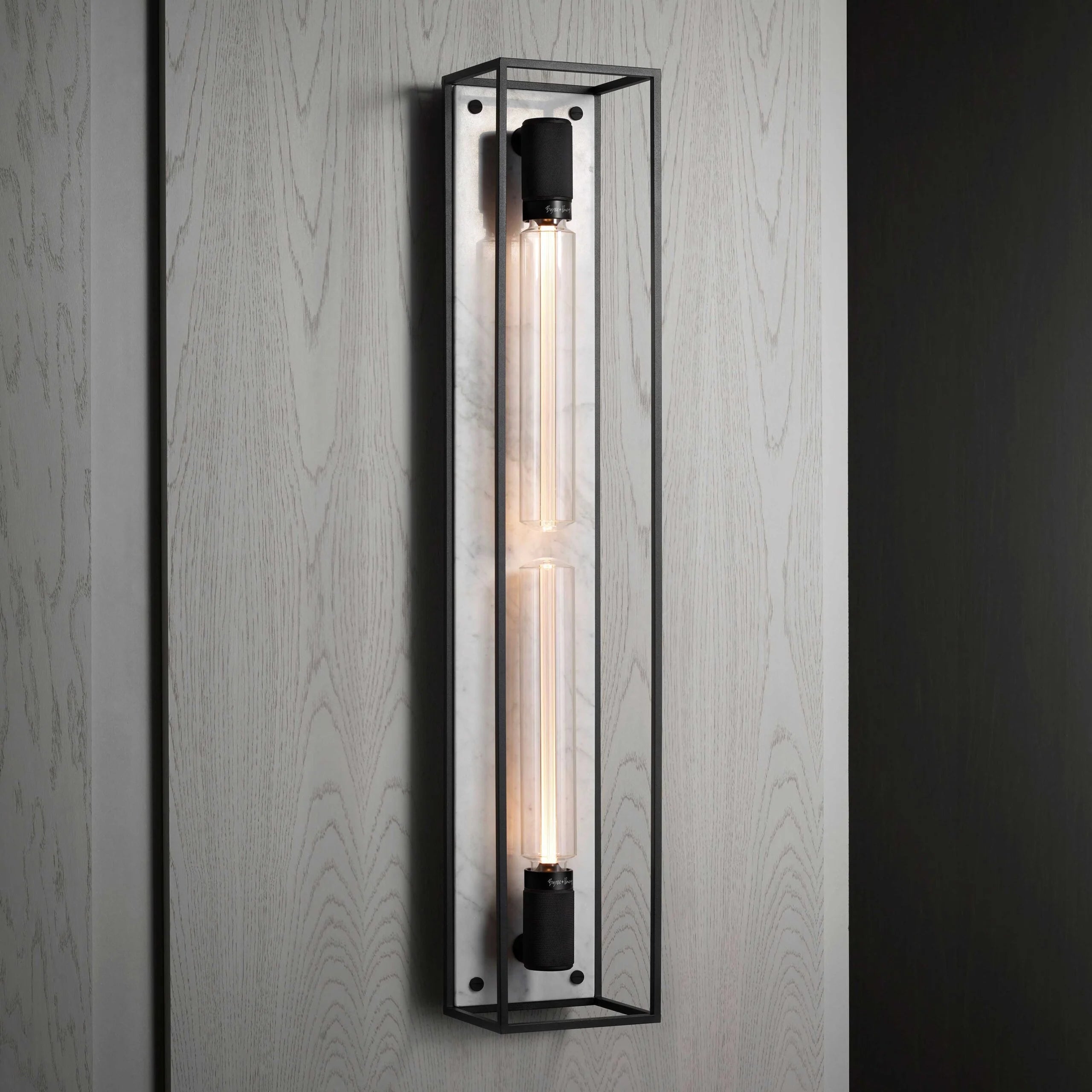 Buster & Punch Caged Wall Light - X-Large - White Marble