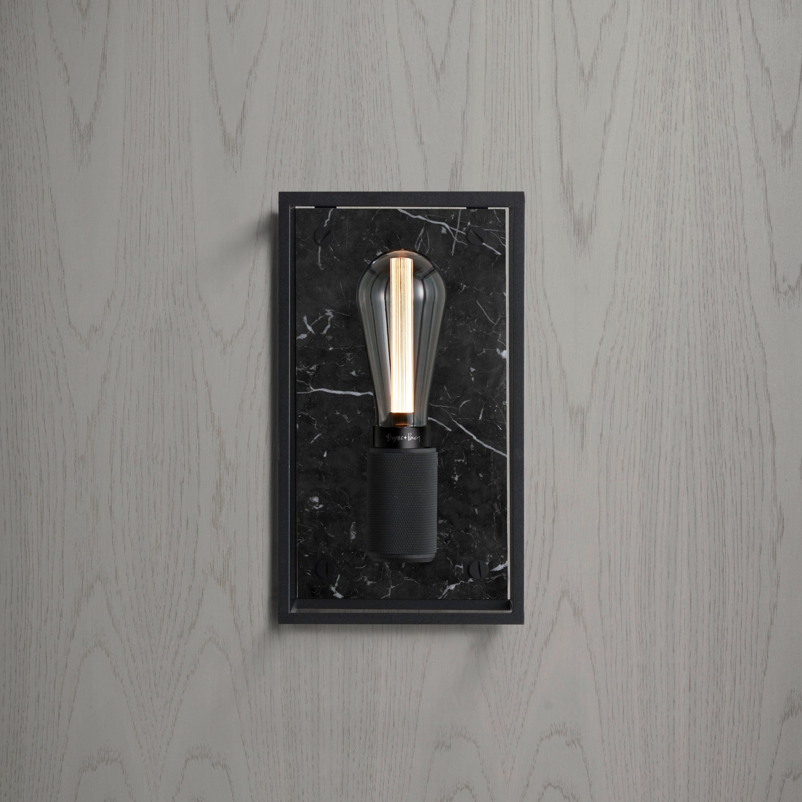 Buster & Punch Caged Wall Light - Medium - Black Marble