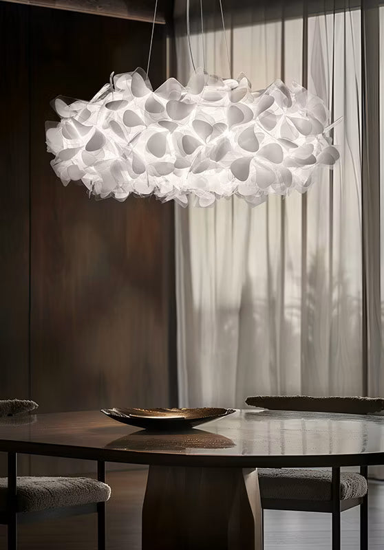 Slamp - Clizia Suspension Lamp - Large - White - Transparent Wire