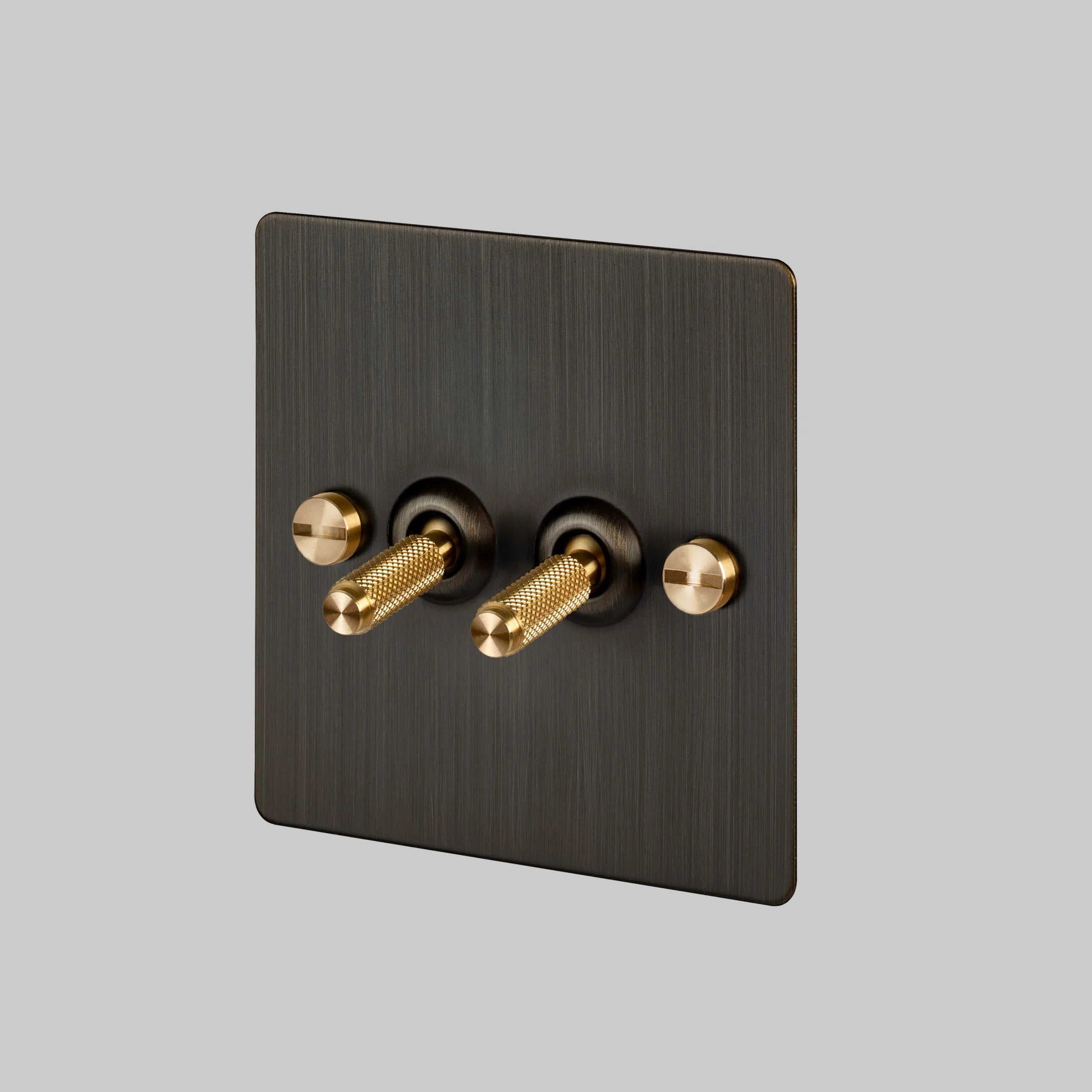 Buster & Punch 2G Toggle Switch - Smoked Bronze Plate - Brass Screws