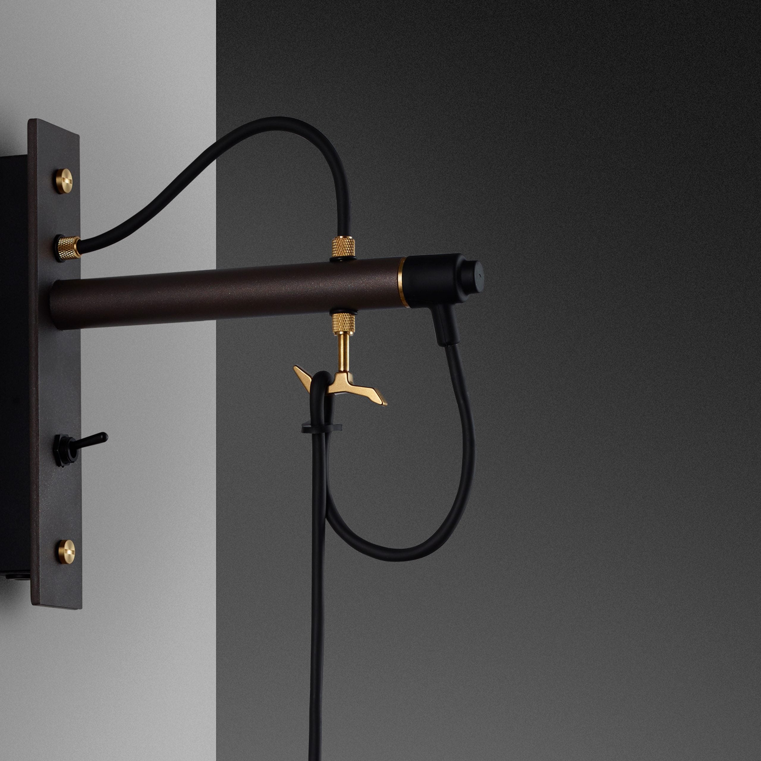 Buster & Punch Hooked Wall Light - Small - Graphite - Brass