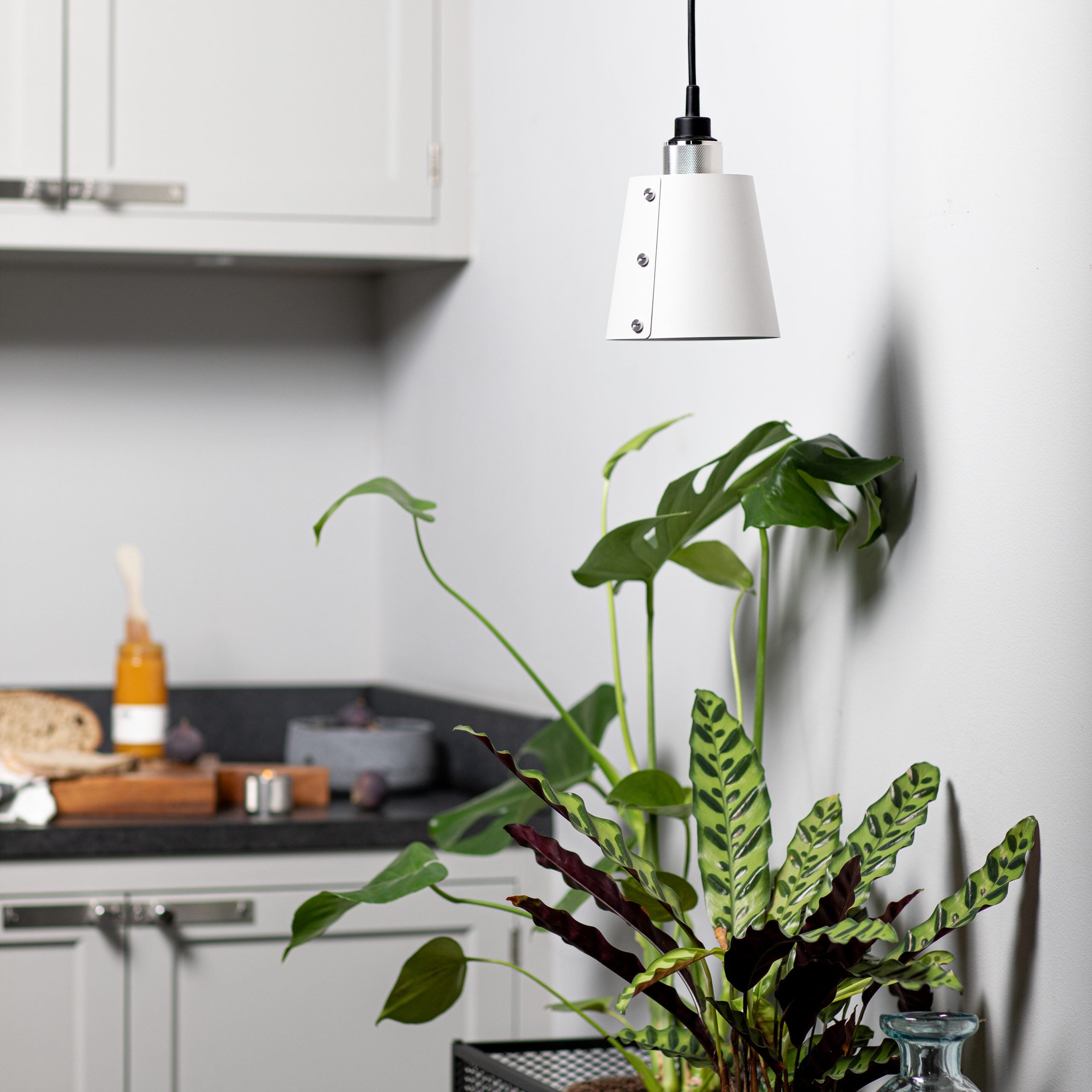 Buster & Punch Hooked Wall Light - Small - Stone - Smoked Bronze