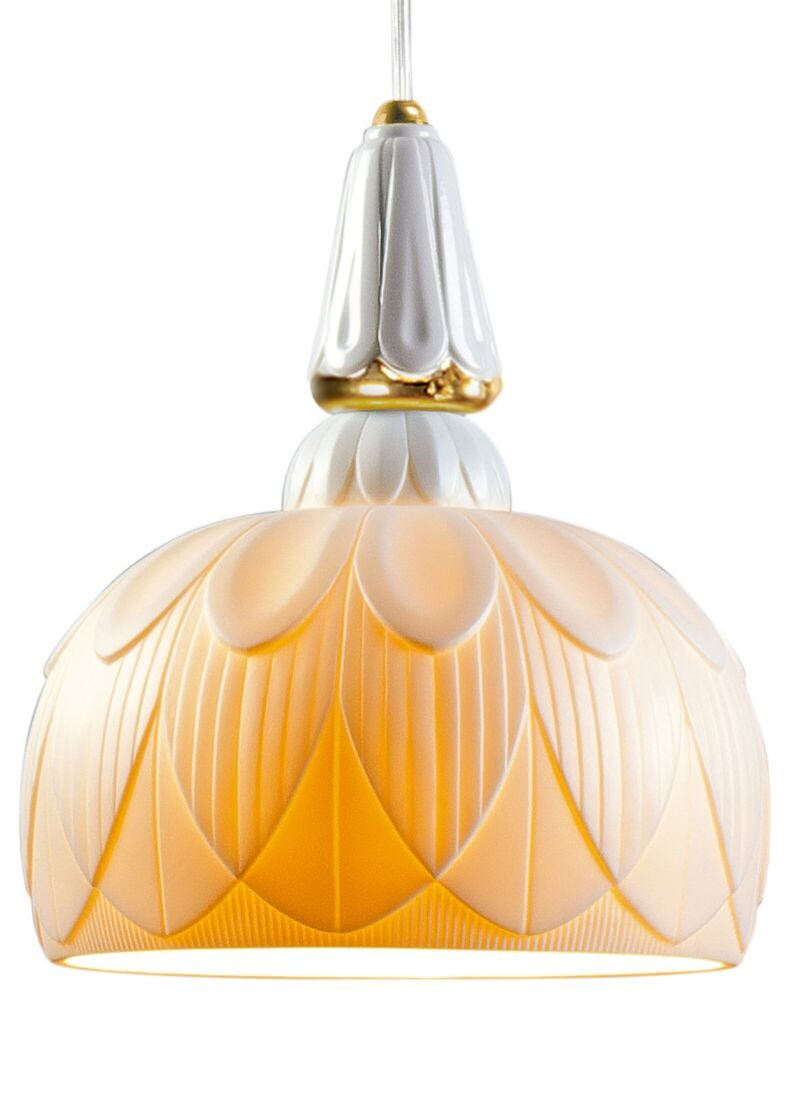 Lladró - Ivy and Seed Single Pendant Light - Golden Luster
