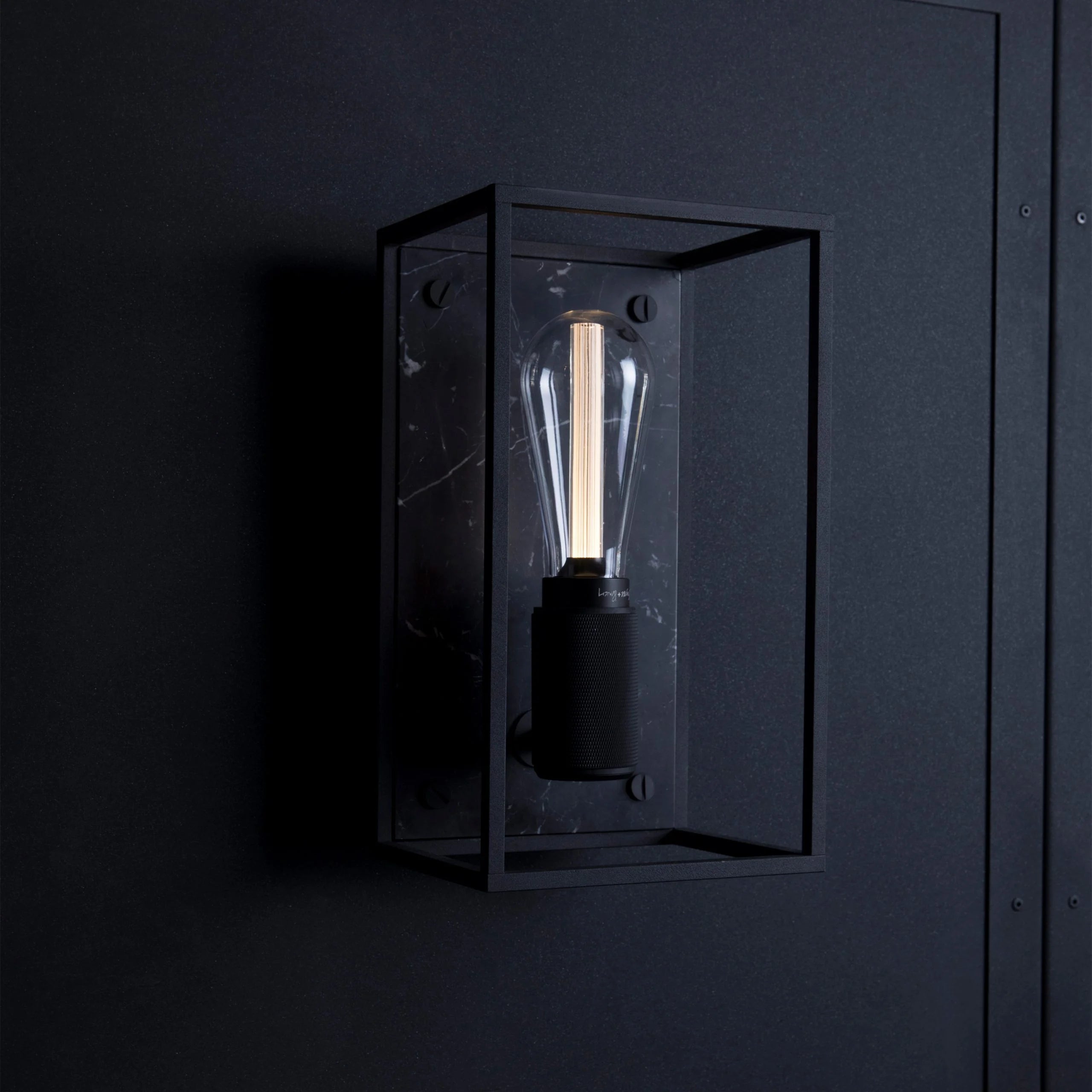 Buster & Punch Caged Wall Light - Medium - Black Marble