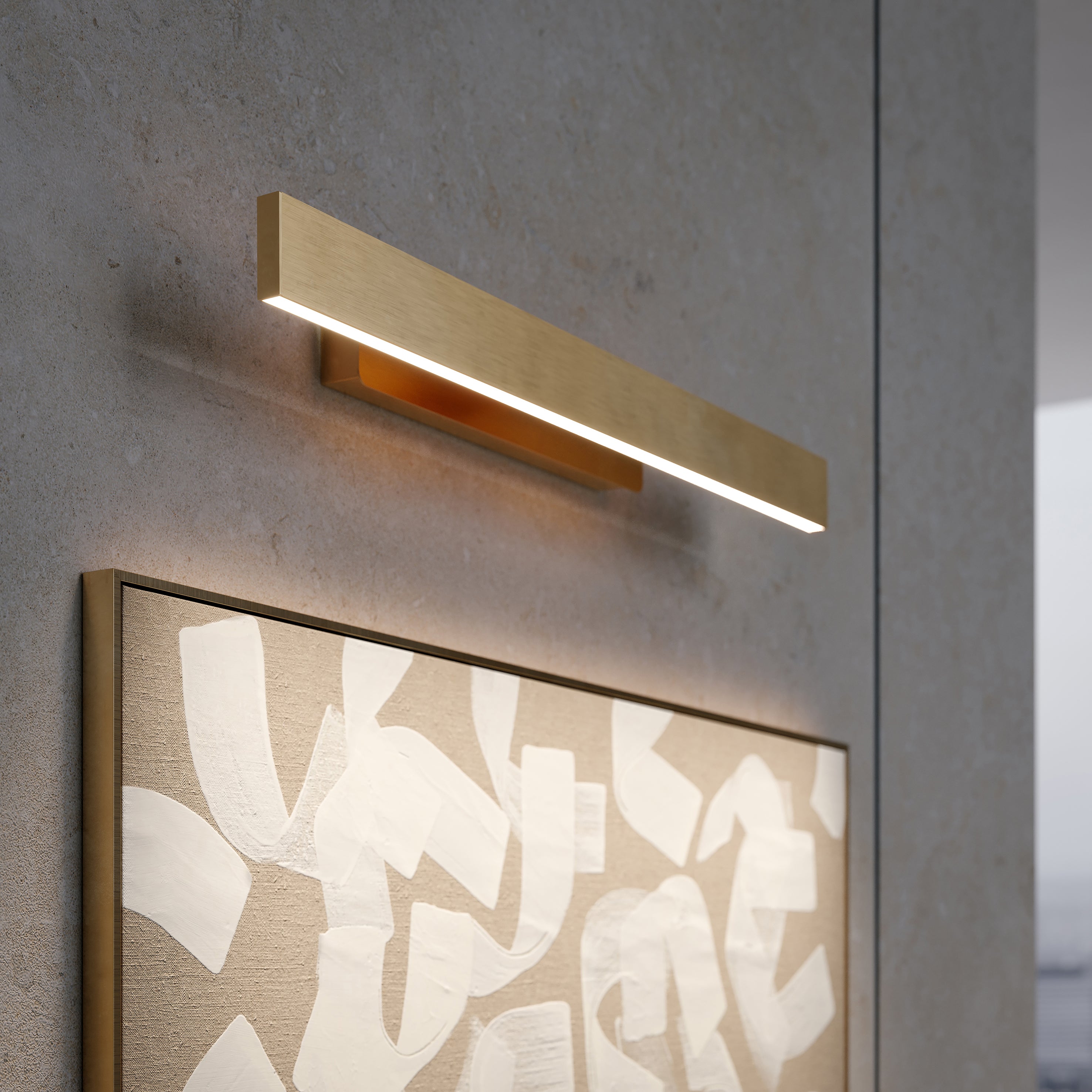 Contardi Lighting Fly Picture Wall Light - I.600 - Satin Golden Nickel