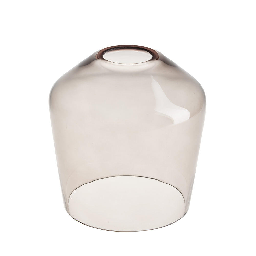 Industville - Brooklyn Wall Light - Mocha Glass Schoolhouse - 5.5 Inch - Pewter Wall Holder