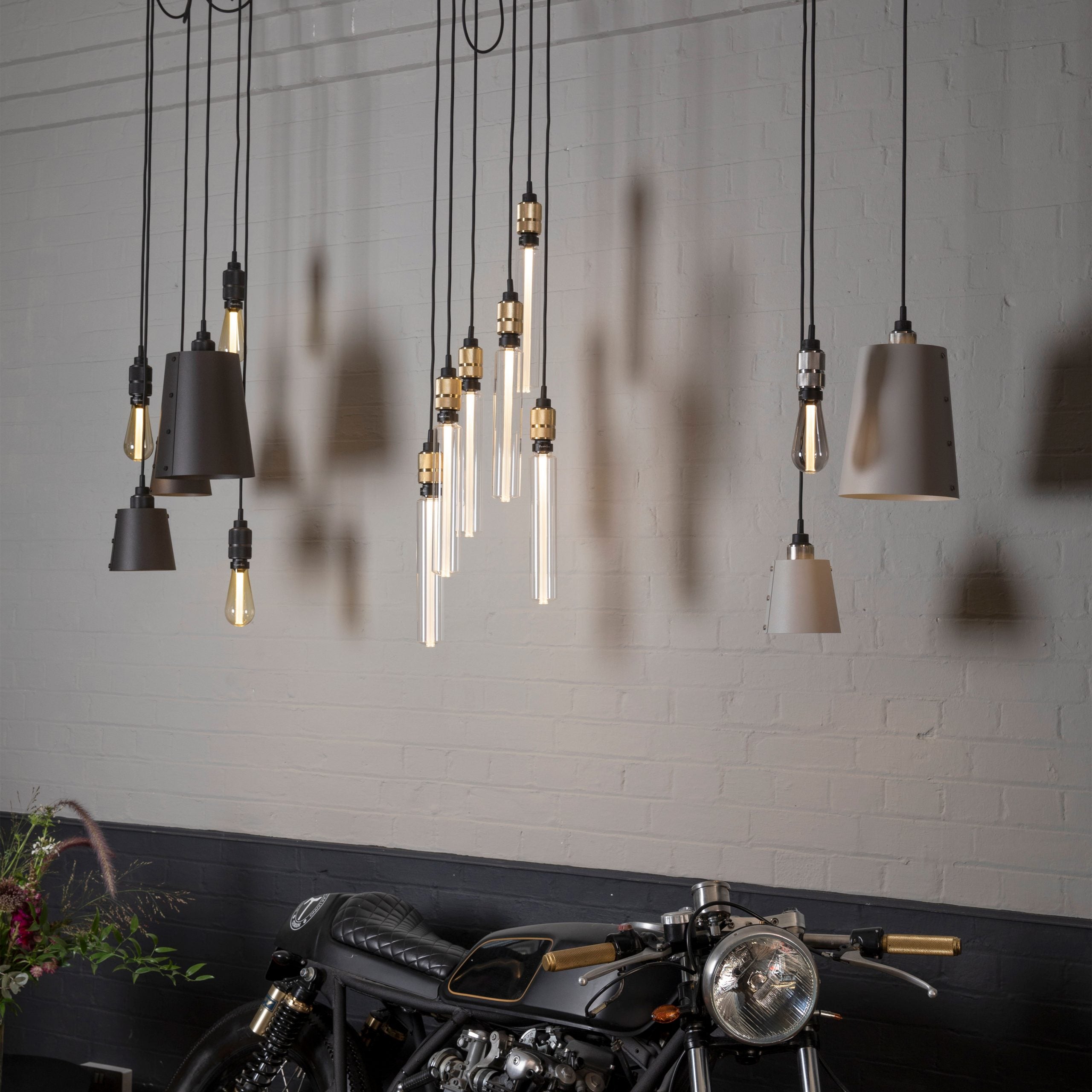 Buster & Punch Hooked Pendant Chandelier - 6.0- Mix - Graphite - Steel - 2.0m
