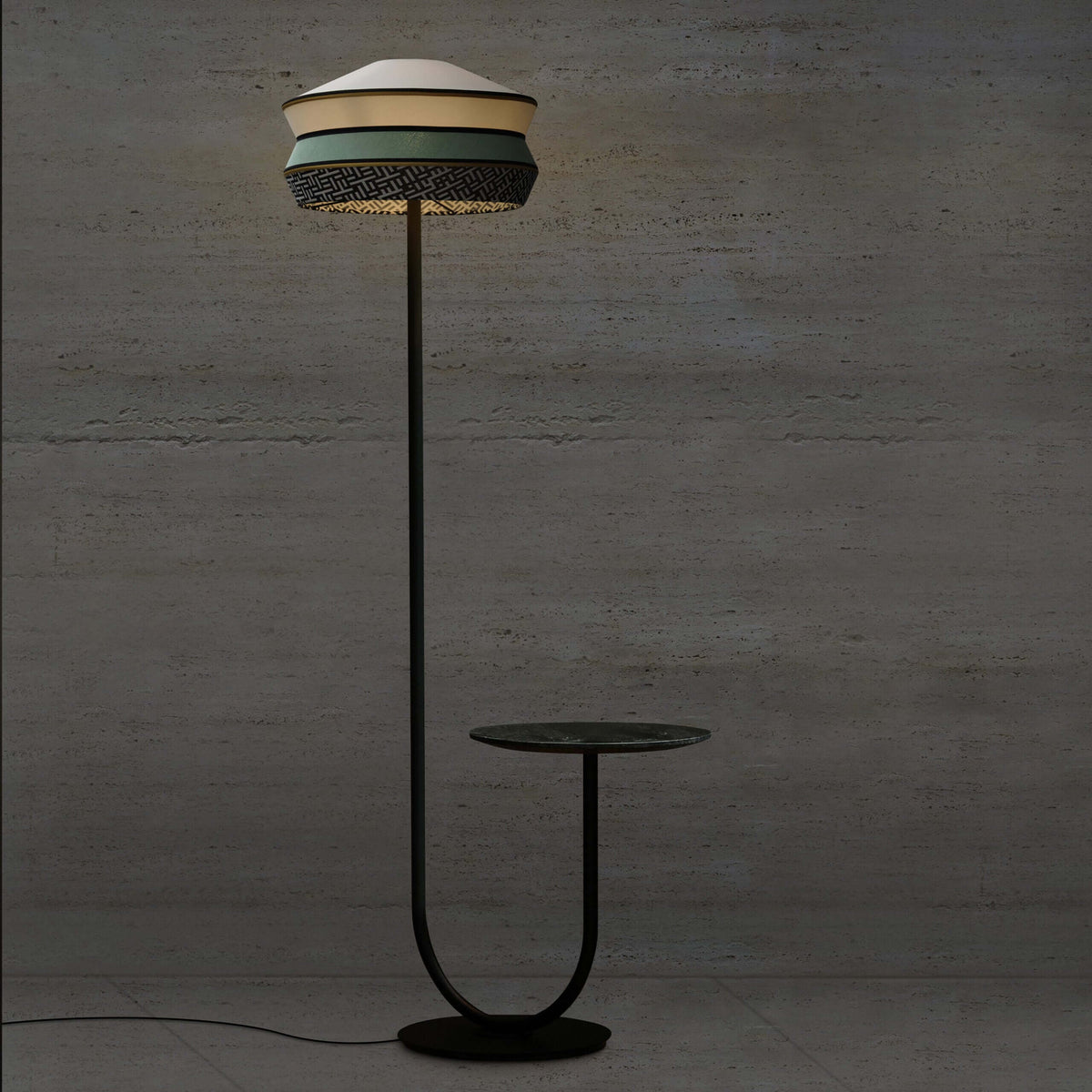 Contardi Calypso Floor Antigua - Dark Green Frame Green Guatemala Marble - Mint Antigua shade