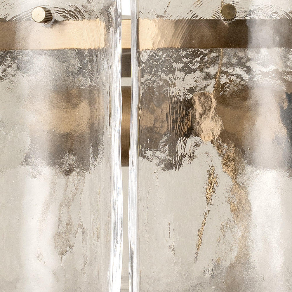 Industville - Amberley Round Chandelier Light - 22 Inch - Clear Glass & Brass