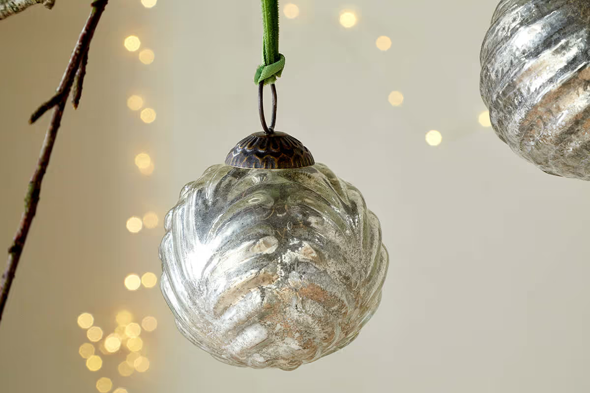 Nkuku - Adoya Baubles - Aged Nickel (Set of 4)