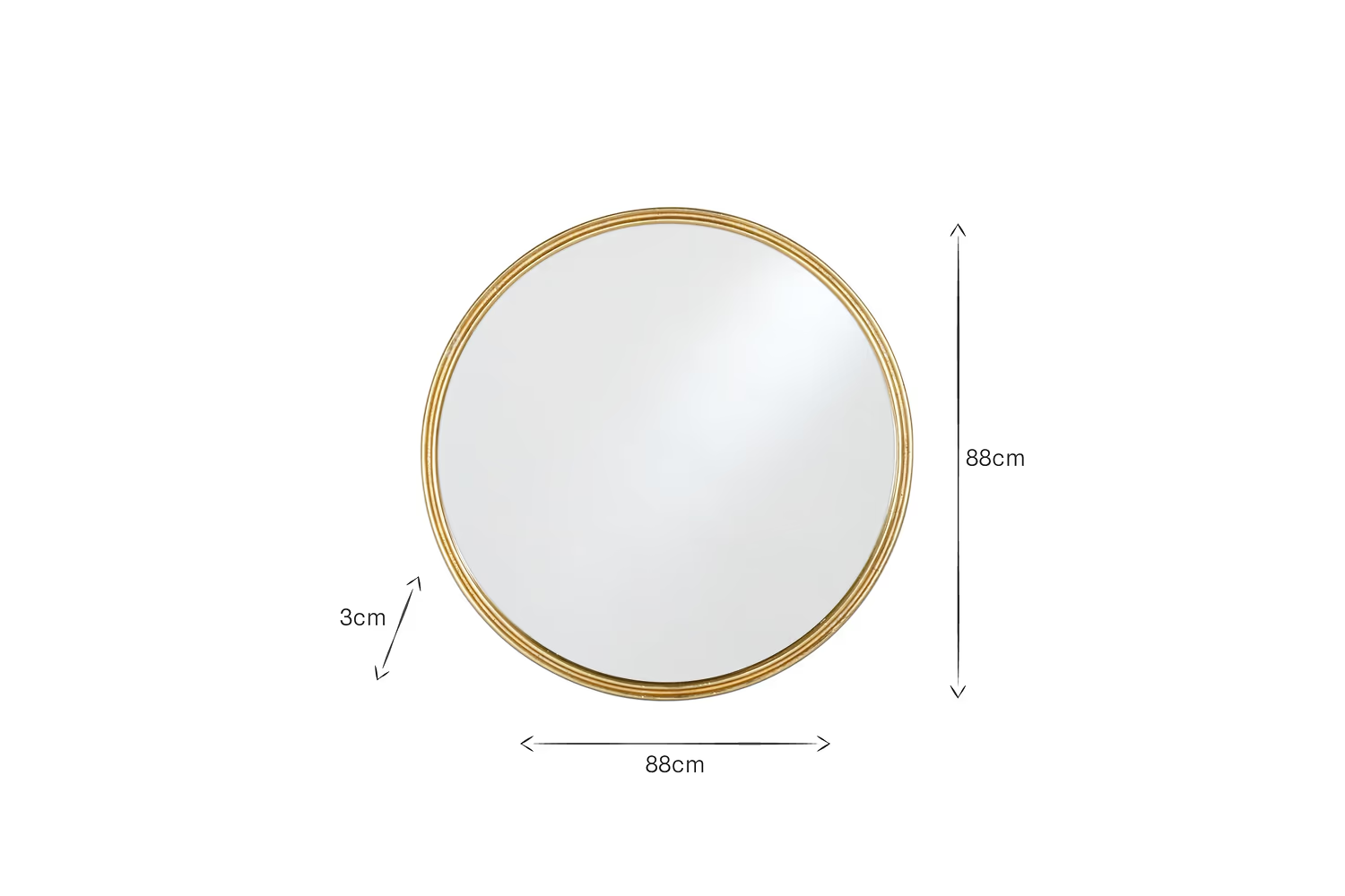 Nkuku - Almora Round Mirror - Large