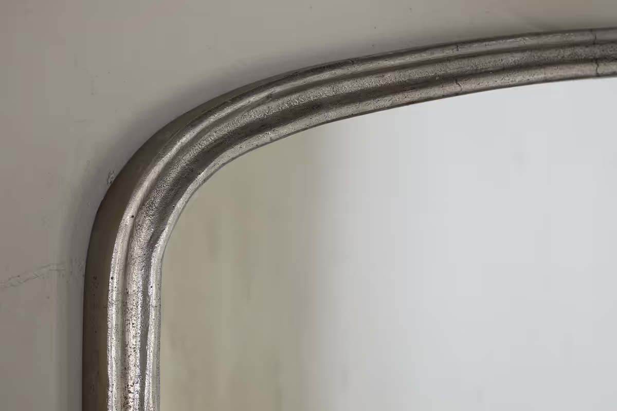 Nkuku - Almora Wall Mirror - Antique Nickle - Large