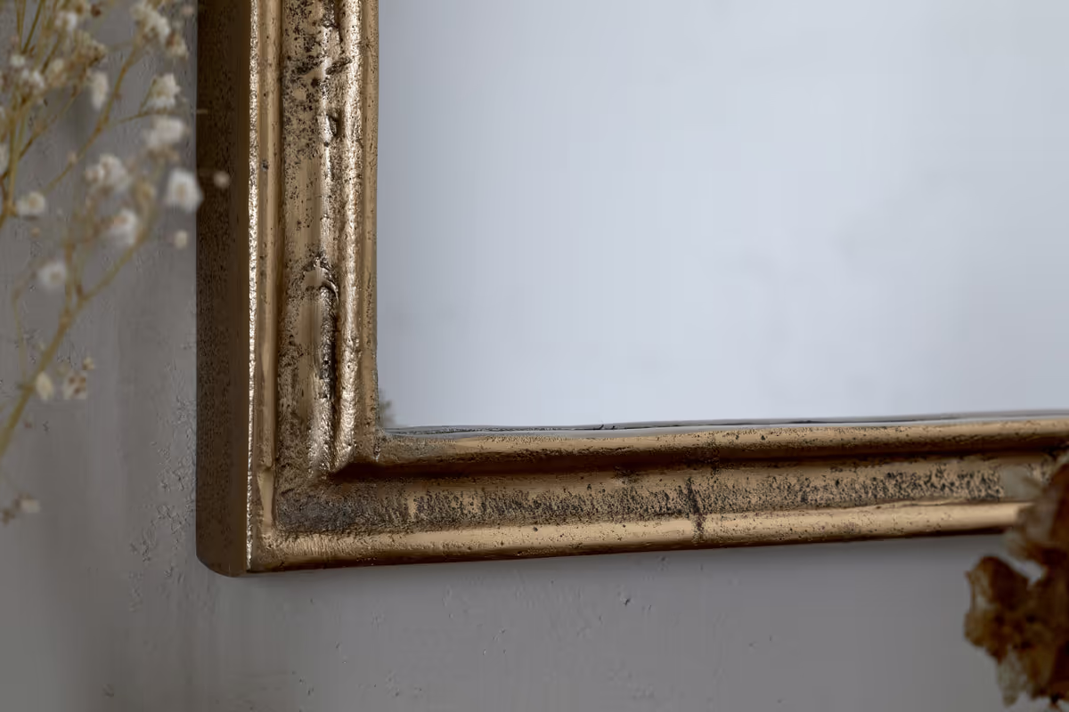 Nkuku - Almora Wall Mirror - Antique Brass - Extra Small