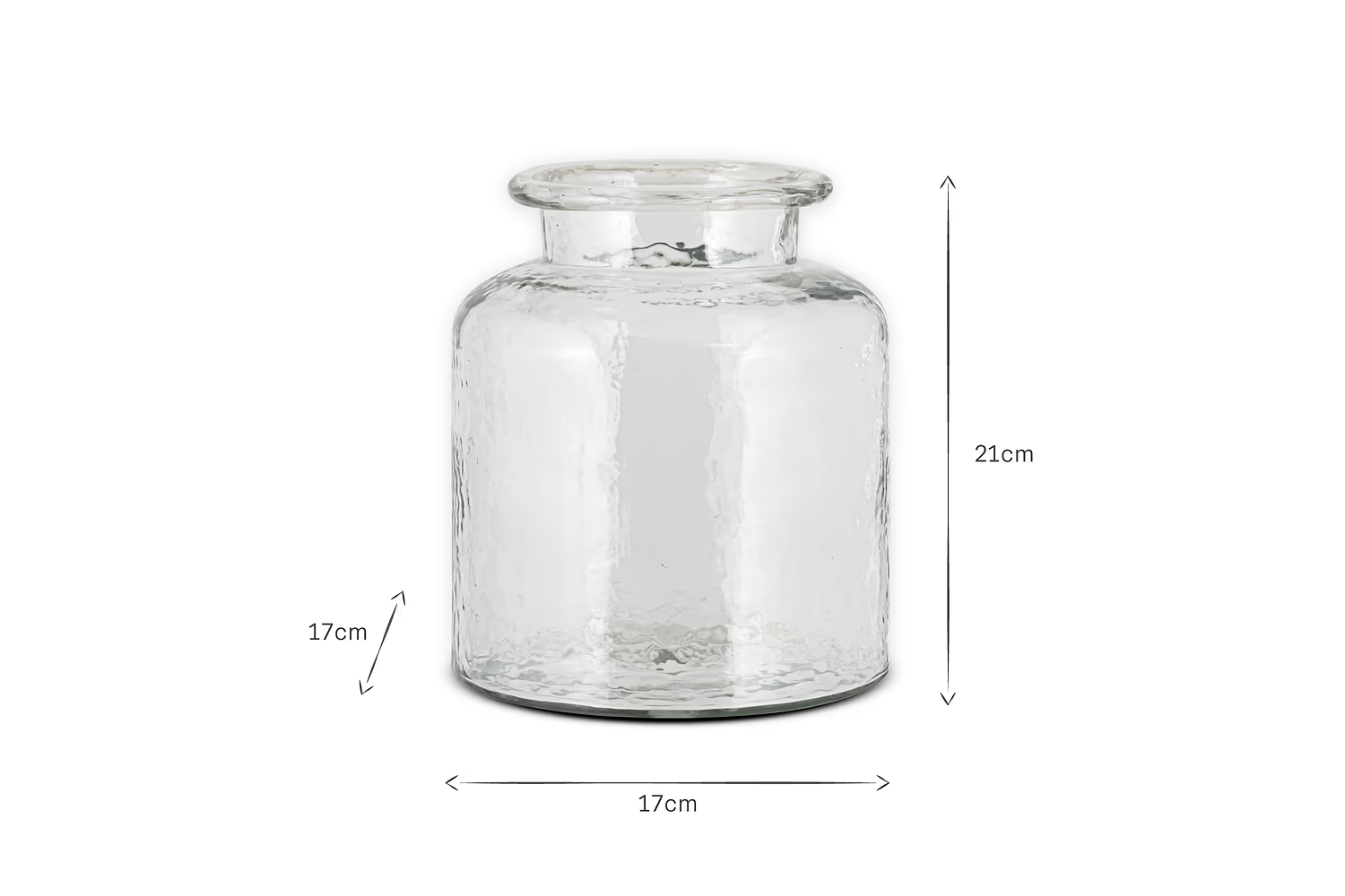 Nkuku - Akra Recycled Glass Vase - Clear