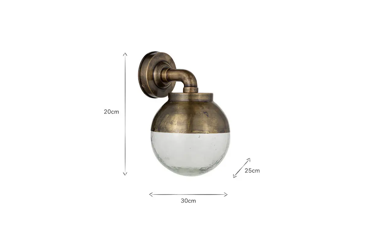 Nkuku - Abeo Outdoor Wall Lamp - Antique Brass
