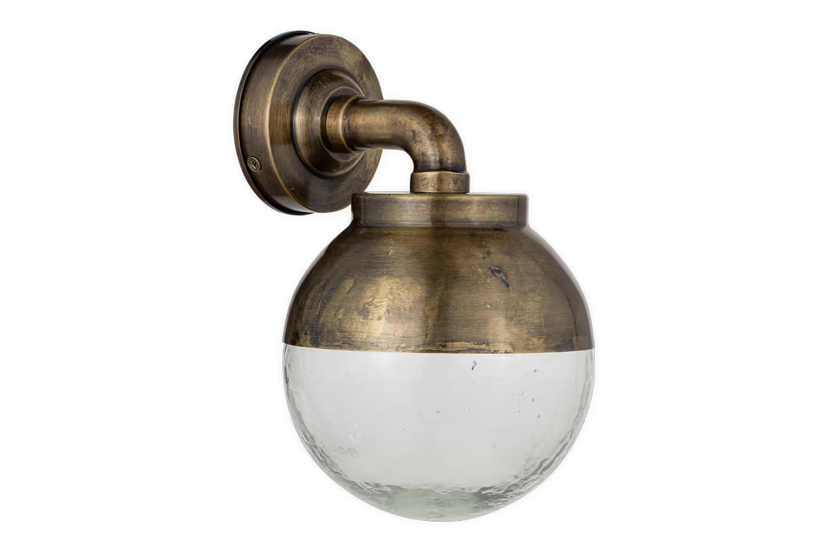 Nkuku - Abeo Outdoor Wall Lamp - Antique Brass