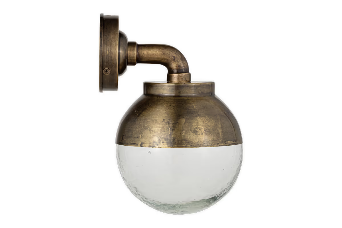 Nkuku - Abeo Outdoor Wall Lamp - Antique Brass