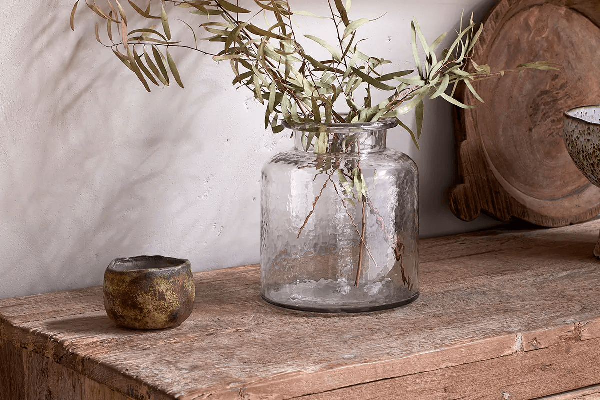 Nkuku - Akra Recycled Glass Vase - Clear