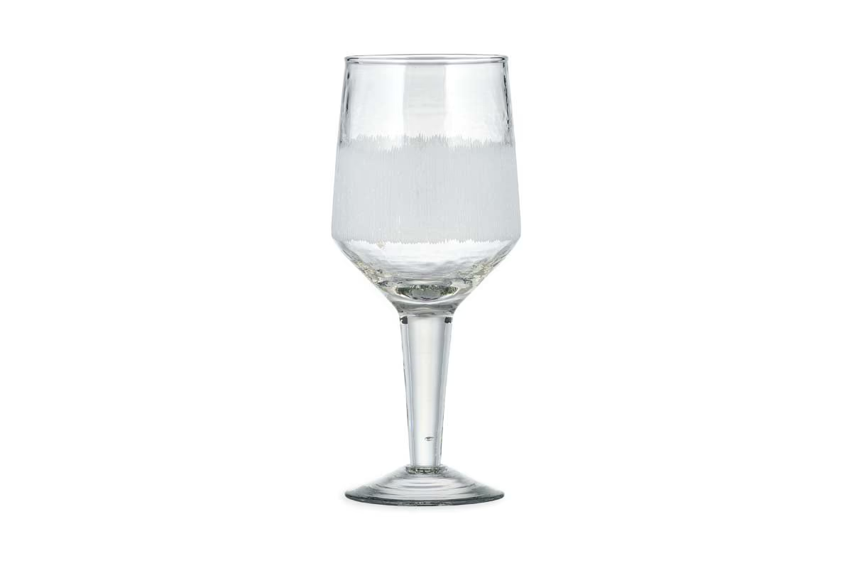 Nkuku - Anara Etched Wine Glass - Clear - (Set of 4) - Large
