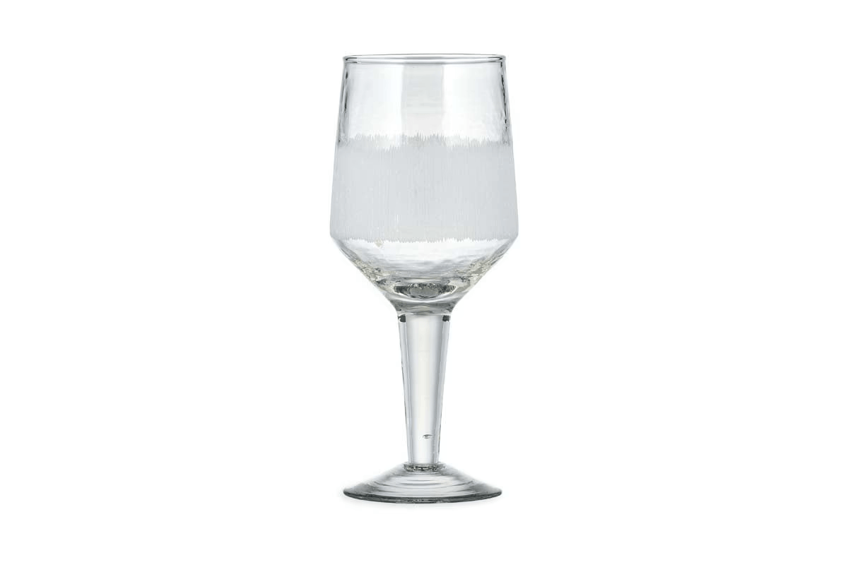 Nkuku - Anara Etched Wine Glass - Clear - (Set of 4) - Large