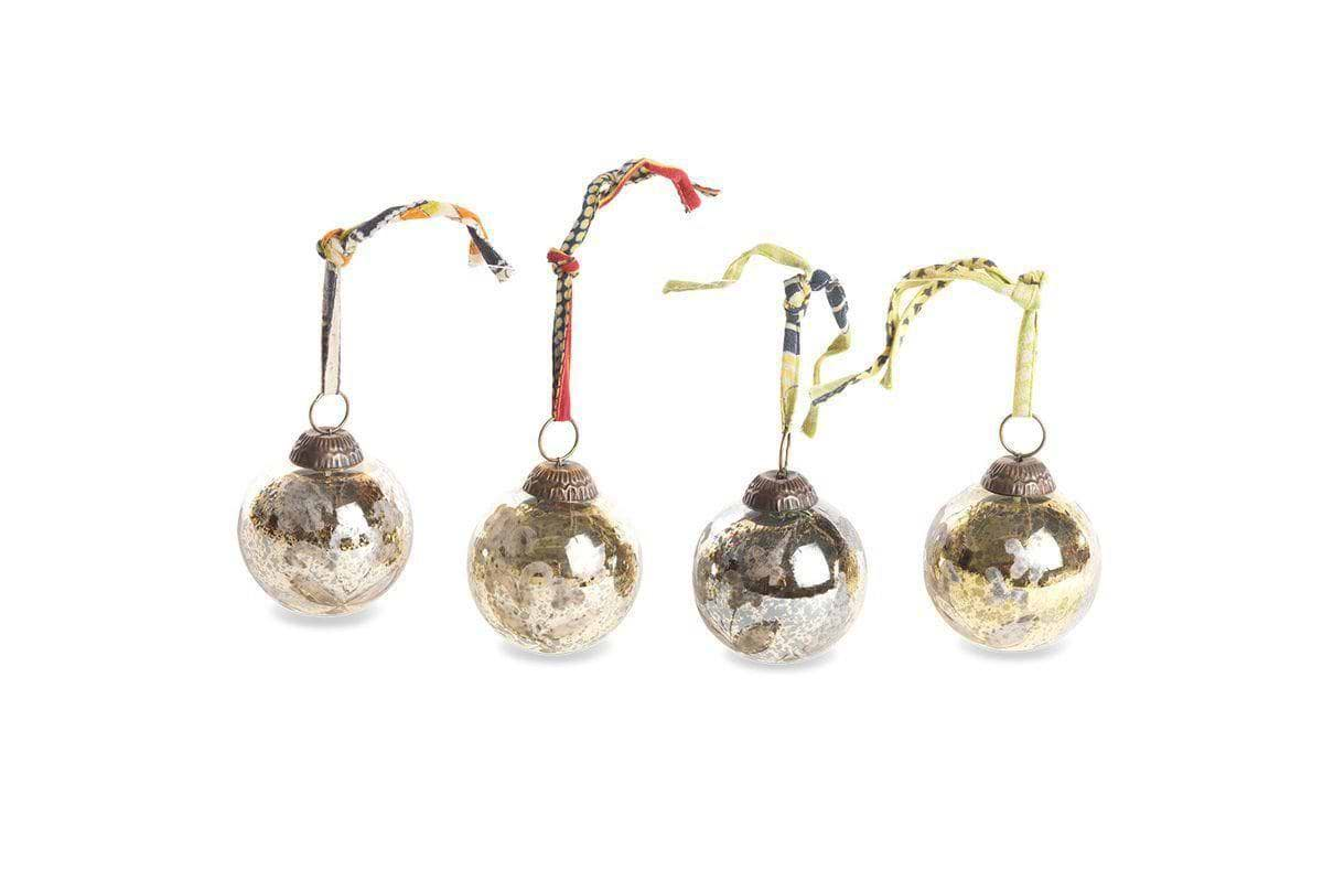 Nkuku - Antique Gold Baubles (Set of 4)