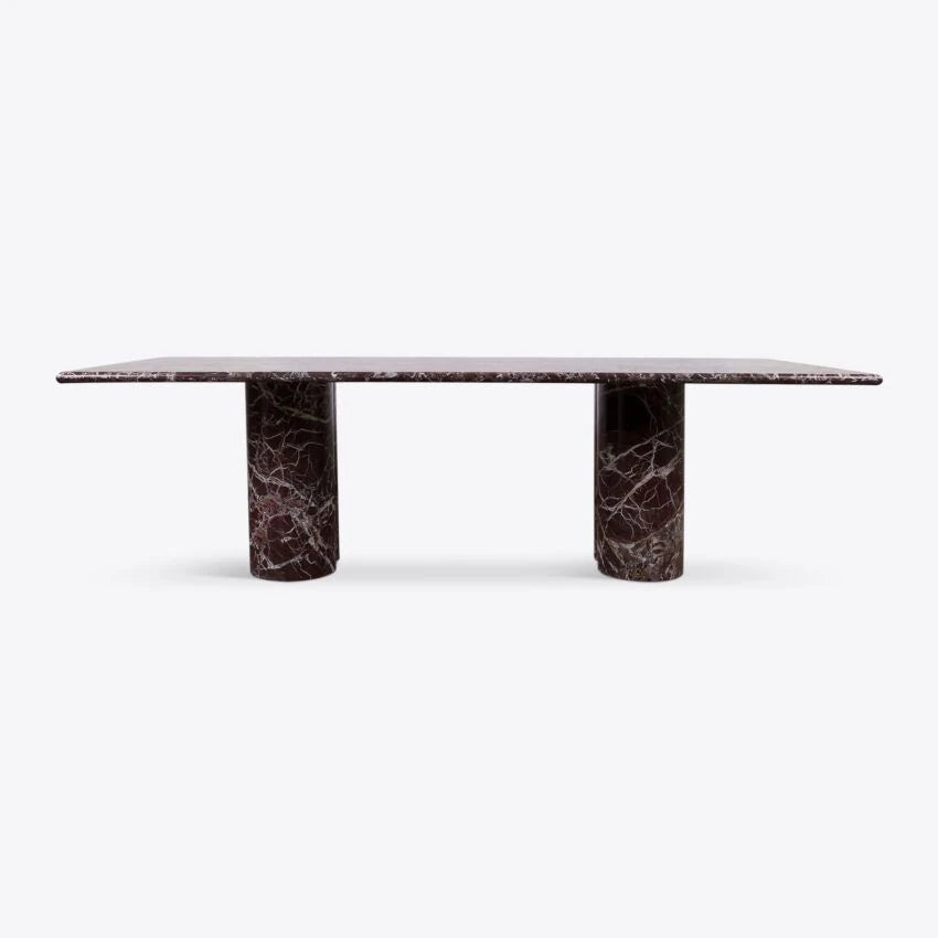 Pure White Lines Arizona Rosa Marble Dining Table