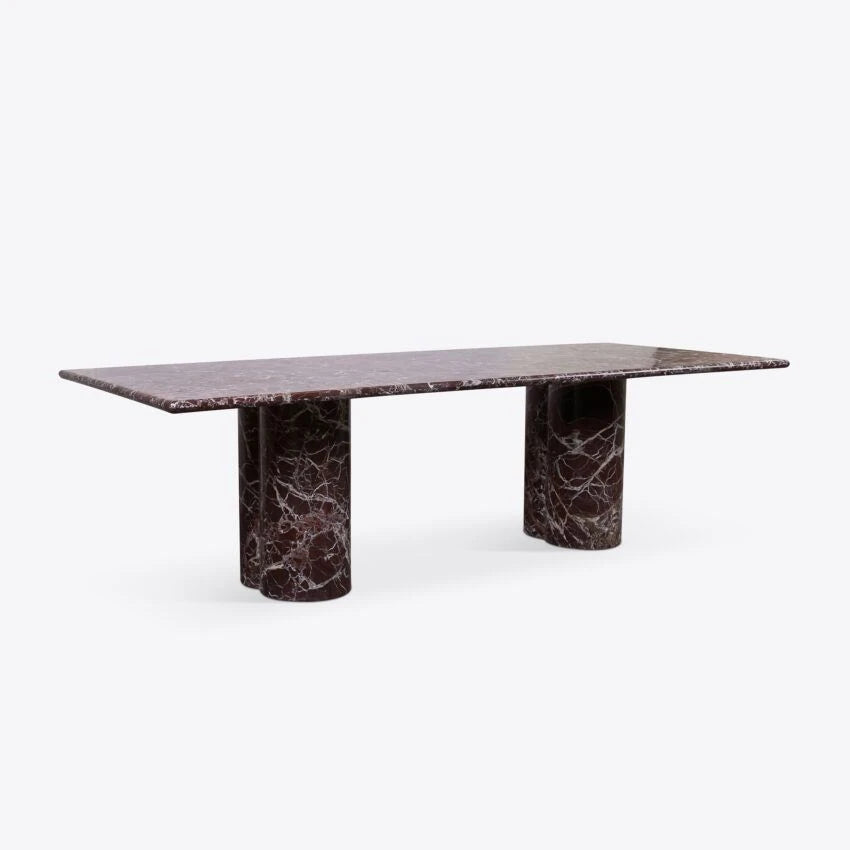 Pure White Lines Arizona Rosa Marble Dining Table
